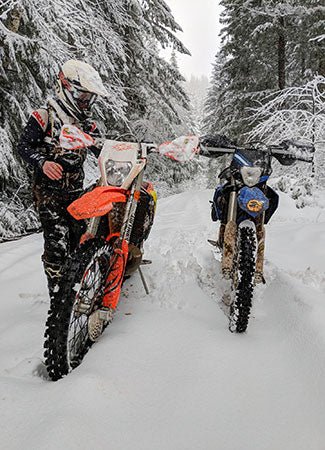 Dual Sport or Dirt Bike - Motorcycling Adventures On Snow Covered Trails - Next Adventure