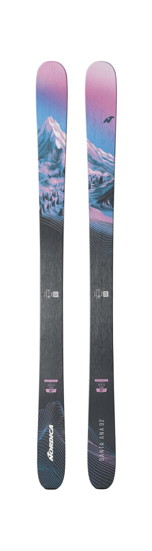 Nordica Santa Ana 92 skis, Lavender/Blue/Black