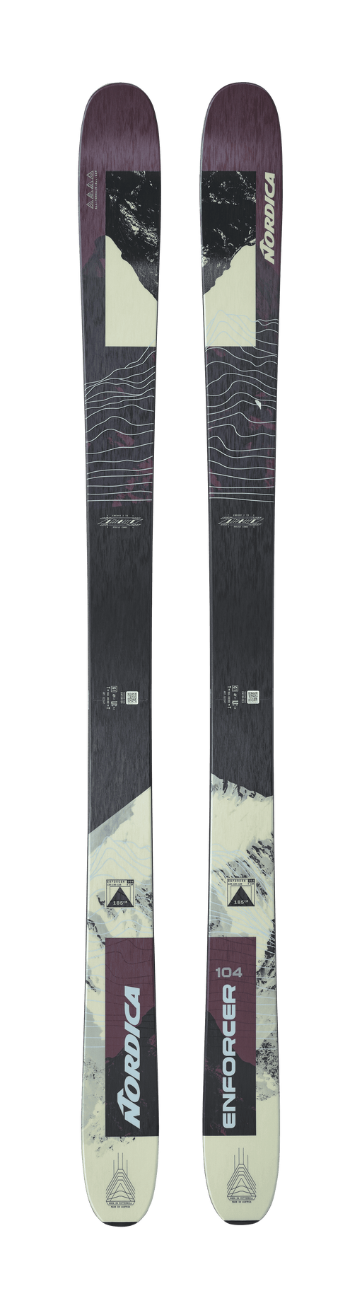Nordica Enforcer 104 skis, Purple/Lime