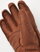Hestra Fall Line 5-finger glove in Brown/Brown, palm view