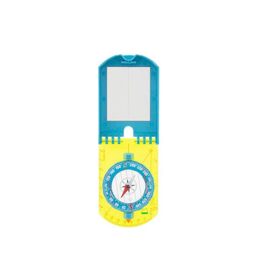 UST Hi Vis folding map compass with sighting mirror open
