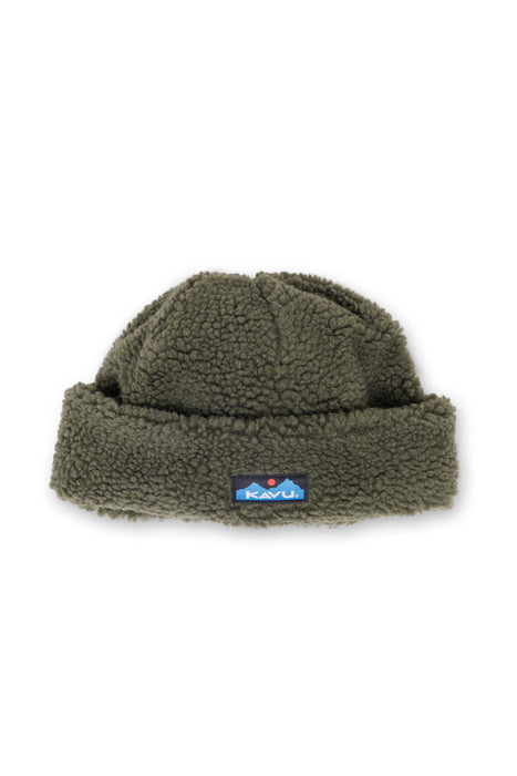 KAVU Fur Ball Beanie in Moss