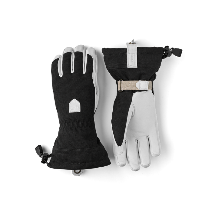 Hestra Women's Patrol Gauntlet 5-finger glove in Black