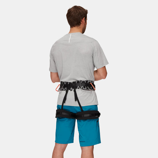 Mammut 4 Slide Harness in Black, as worn