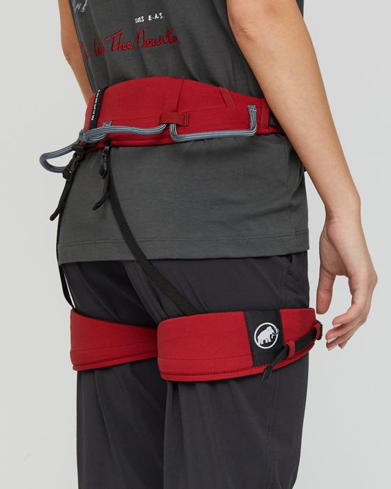 Mammut Ophir 3 Slide Women's Harness, dark red-strata, on model