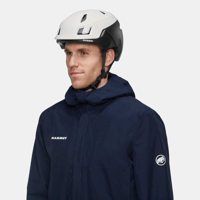 Mammut Haute Route Helmet, white-black, on model