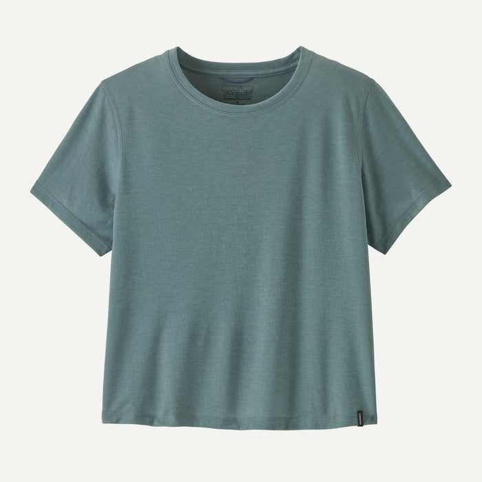Patagonia Women's Capilene Cool Trail Cropped Shirt in Blue Sage