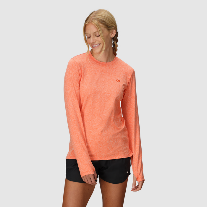 Outdoor Research Women's ActiveIce Spectrum Sun Long Sleeve Tee in Zest Heather
