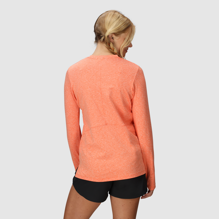 Outdoor Research Women's ActiveIce Spectrum Sun Long Sleeve Tee in Zest Heather, view 2