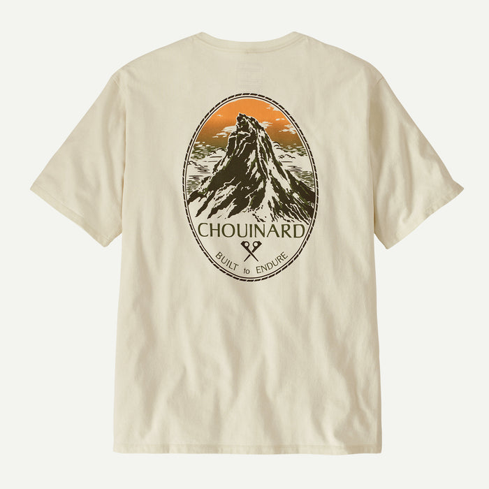 Patagonia Men's Chouinard Crest Pocket Responsibili-Tee in Birch White