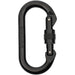 Cypher Oval Screw Gate carabiner, black, front