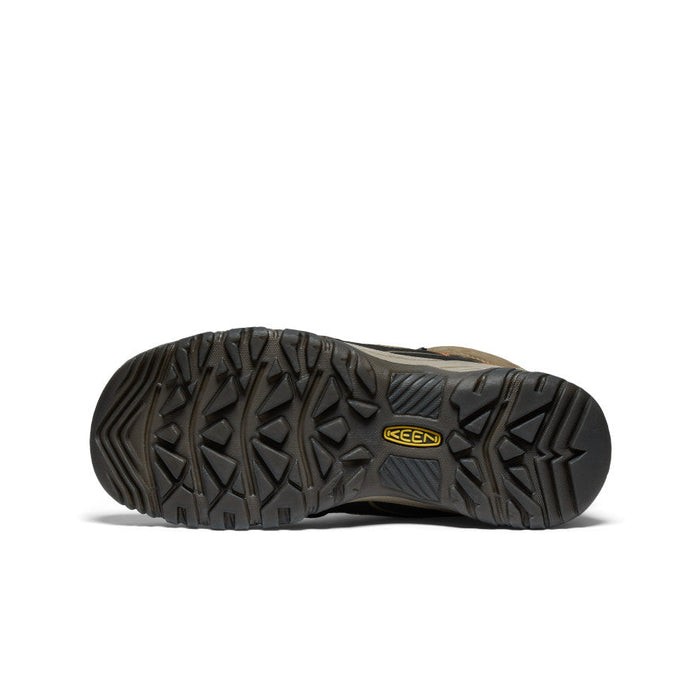 KEEN Men's Targhee IV Mid Waterproof Hiking Boot in Sea Turtle/Roasted Pecan, KEEN.RUGGED outsole