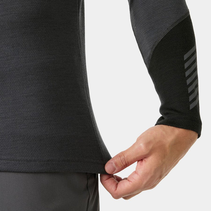 Helly Hansen Men's LIFA Merino Midweight Crew Base Layer in Thunder Grey