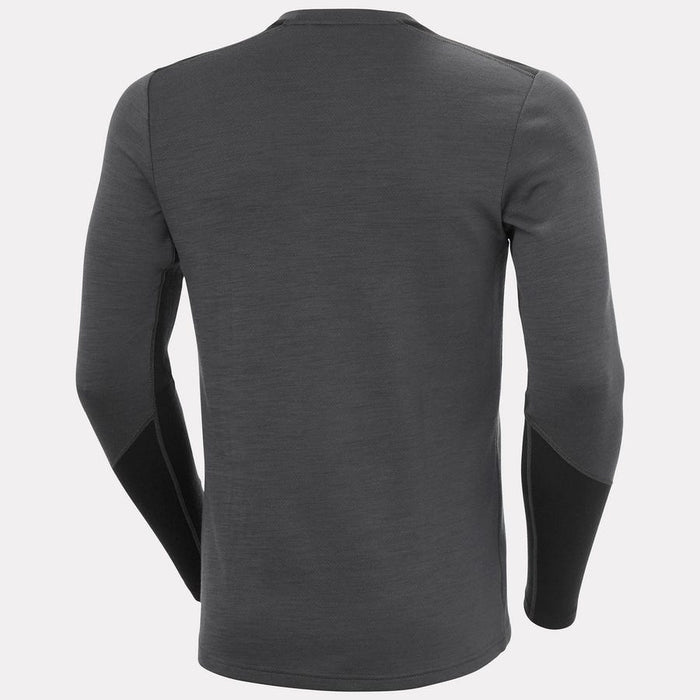 Helly Hansen Men's LIFA Merino Midweight Crew Base Layer in Thunder Grey