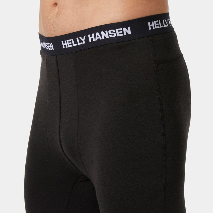Helly Hansen Men's LIFA Merino Midweight Base Layer Pants in Black