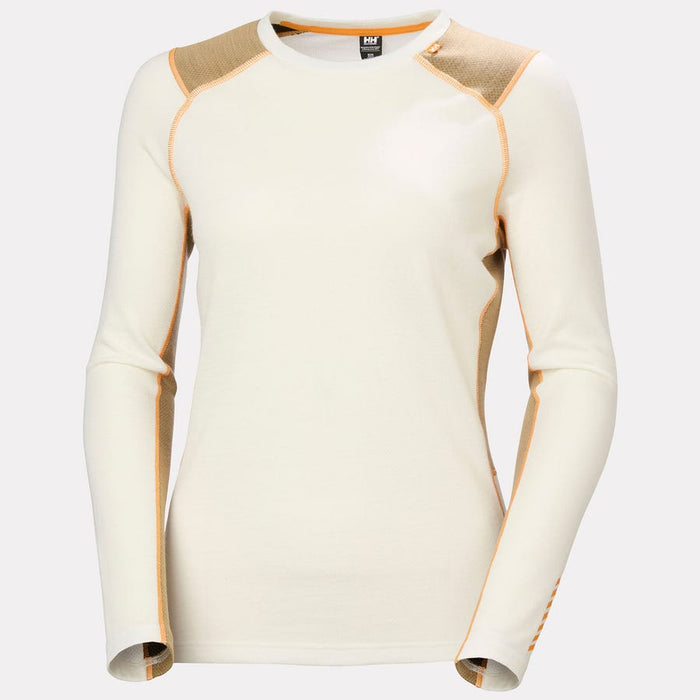 Helly Hansen Women's LIFA Merino Midweight Crew Base Layer in Snow