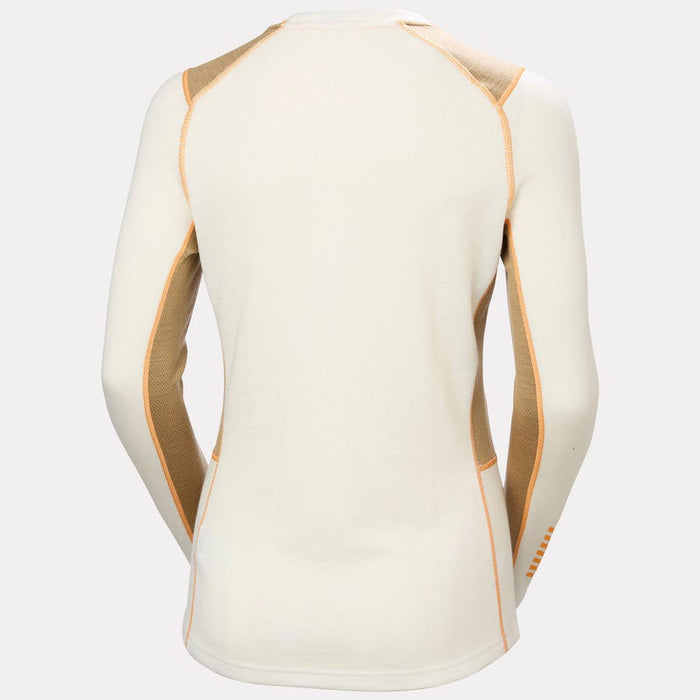 Helly Hansen Women's LIFA Merino Midweight Crew Base Layer in Snow