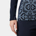 Helly Hansen Women's LIFA Merino Midweight Graphic Crew - Navy Nordic Rose
