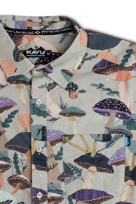 KAVU Festaruski shirt in Mushroom Realm, detail