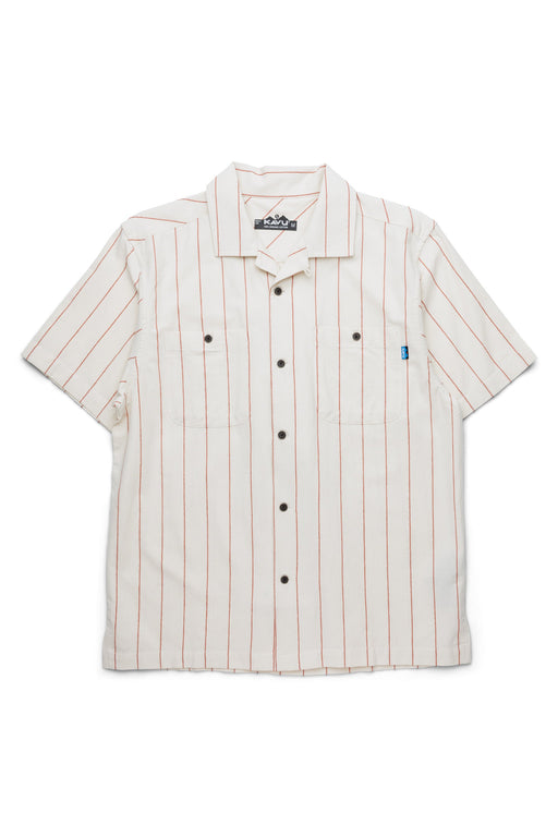 KAVU Island Bound shirt in Sand Stripe