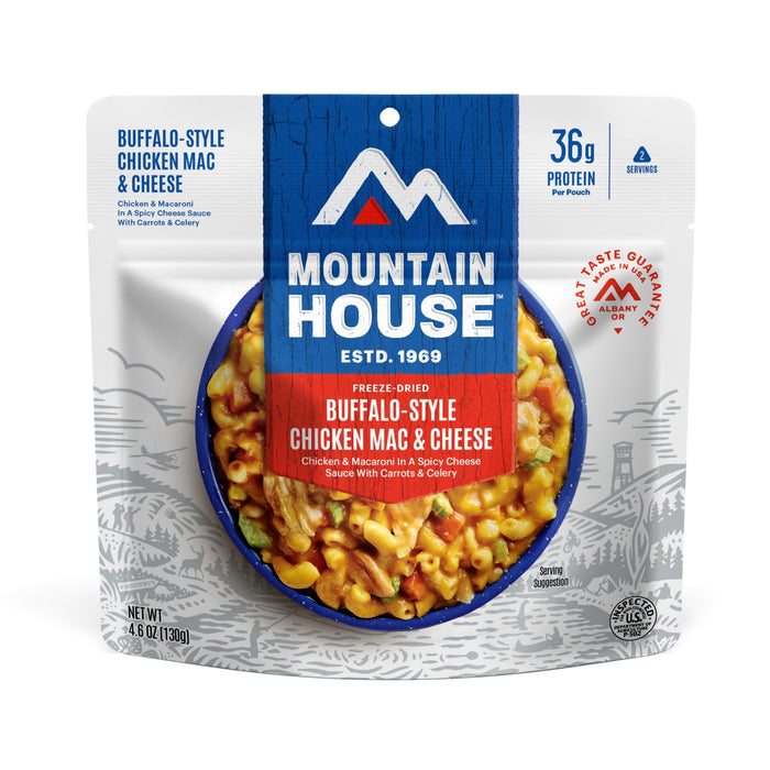 Mountain House Buffalo-Style Chicken Mac & Cheese pouch