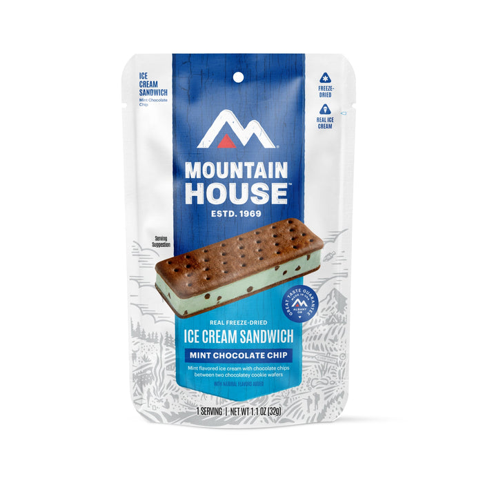 Mountain House Mint Chocolate Chip Ice Cream Sandwich pouch