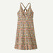 Patagonia Women's Amber Dawn Jersey Dress in Butterfly Geo: Weathered Stone