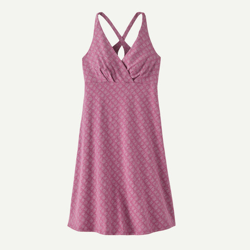 Patagonia Women's Amber Dawn Jersey Dress in Future Flowers: Faded Magenta