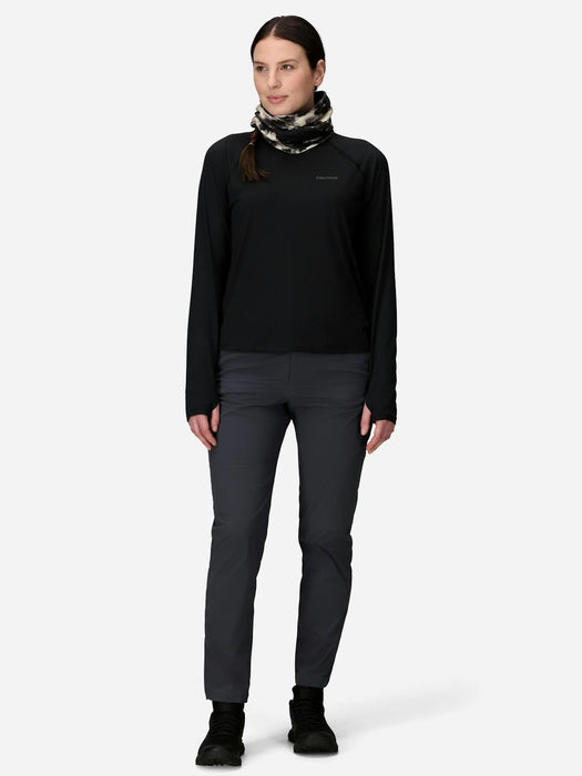 Marmot Women's Windridge UPF 50 Long-Sleeve Shirt in Black, detail