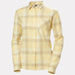 Helly Hansen Women's Lokka Organic Flannel Long Sleeve Shirt in Yellow Cream