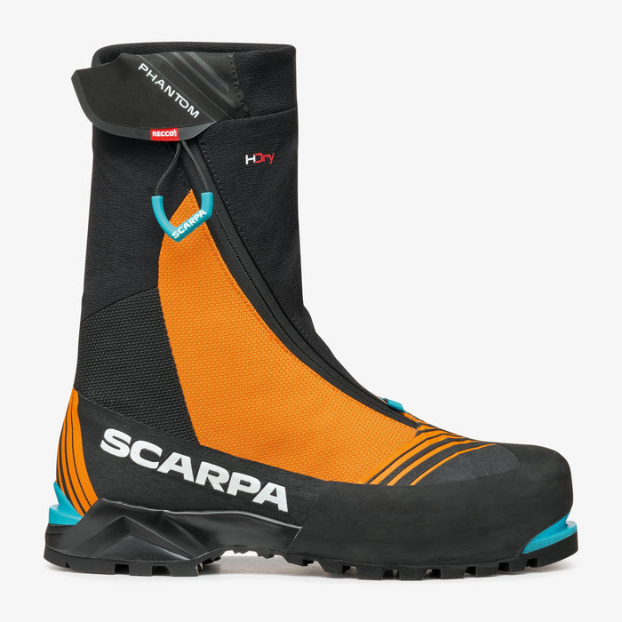 Scarpa Phantom Tech HD mountaineering boot, Black/Bright Orange, view 1