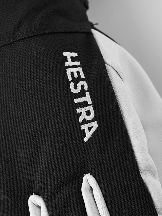 Hestra Army Leather Heli Ski 5-finger glove, detail view