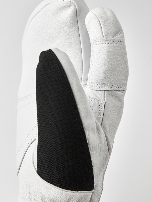 Hestra Army Leather Patrol 3-finger glove in Black, cuff detail