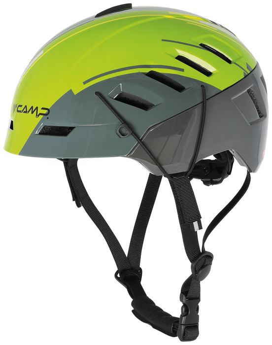 CAMP Voyager helmet, basalt grey and green, side