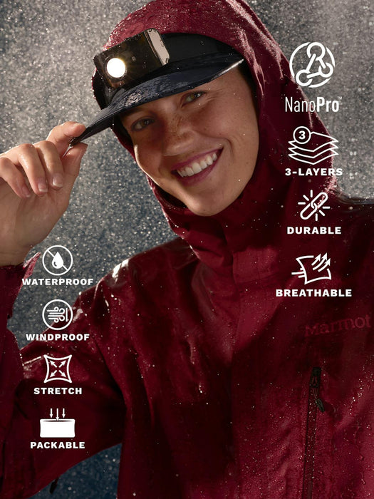 Marmot Women's PreCip Evo Pro Rain Jacket, detail