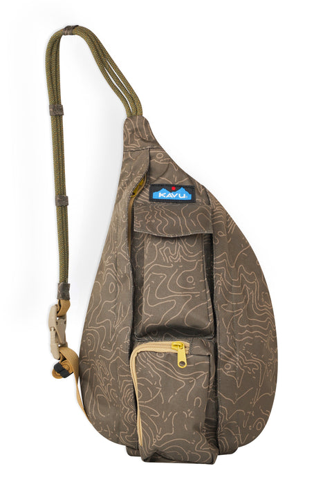 KAVU Mini Rope Sling in Olive Topo