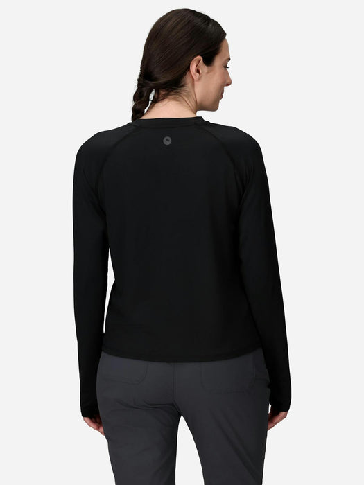 Marmot Women's Windridge UPF 50 Long-Sleeve Shirt in Black, alternate view
