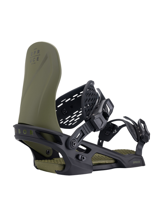 Arbor Spruce snowboard binding, Military/Black