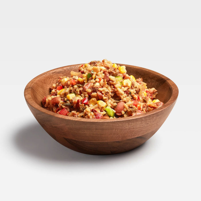 Fiesta Beef and Vegetable Bowl prepared