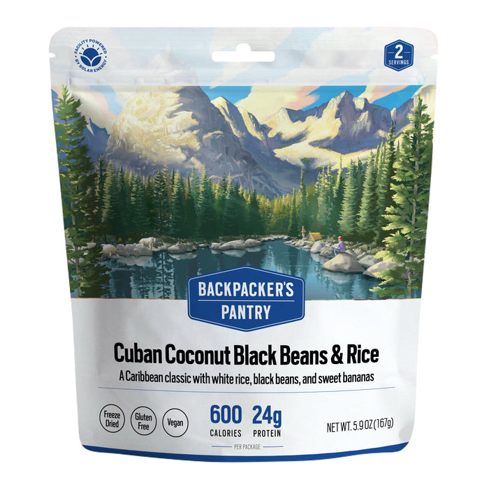 Backpacker's Pantry Cuban Coconut Rice & Black Beans pouch, front