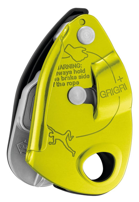 Petzl GRIGRI + belay device (shown in Yellow)