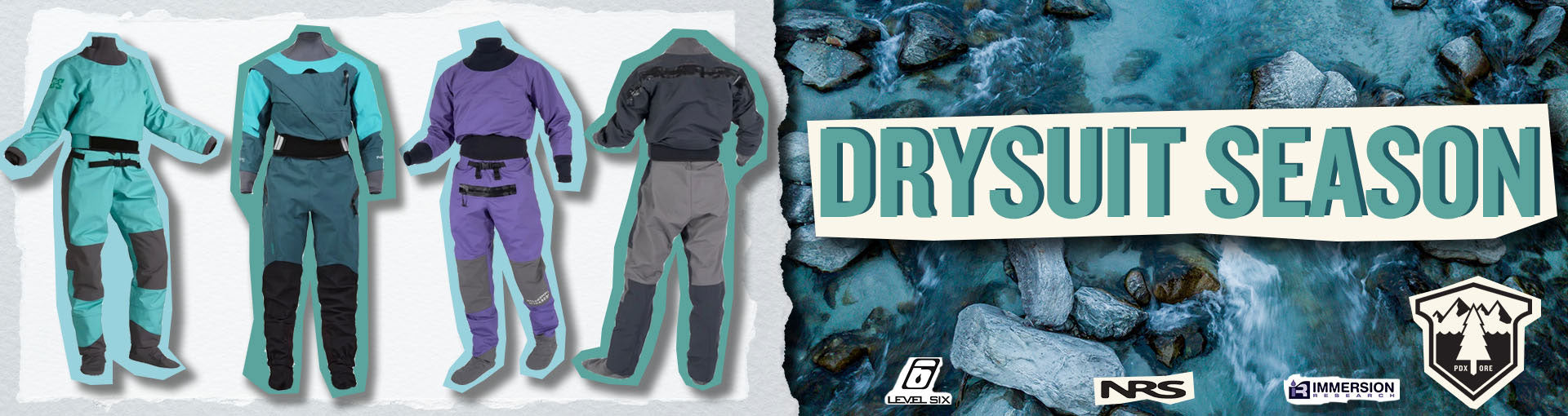 Drysuits and paddling wear for your cold water adventures!
