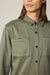 686 Whisper Knit Flannel in Fatigue Green, back view