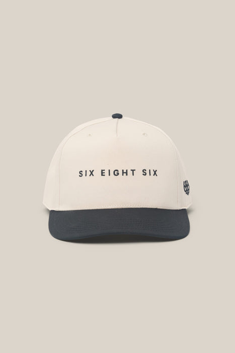 686 High-Pro Ses Two Tone Structured 5 Panel Hat in Limestone, back view
