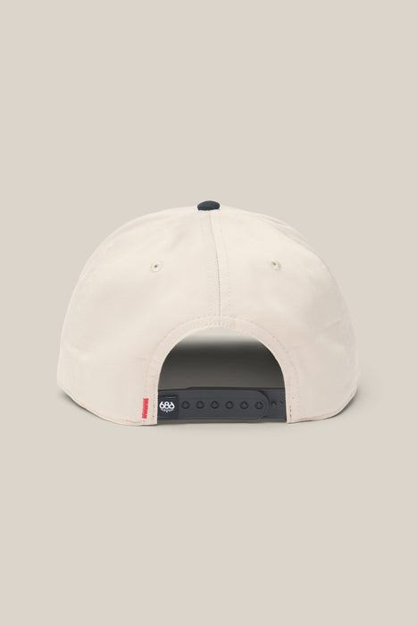 686 High-Pro Ses Two Tone Structured 5 Panel Hat in Limestone, detail
