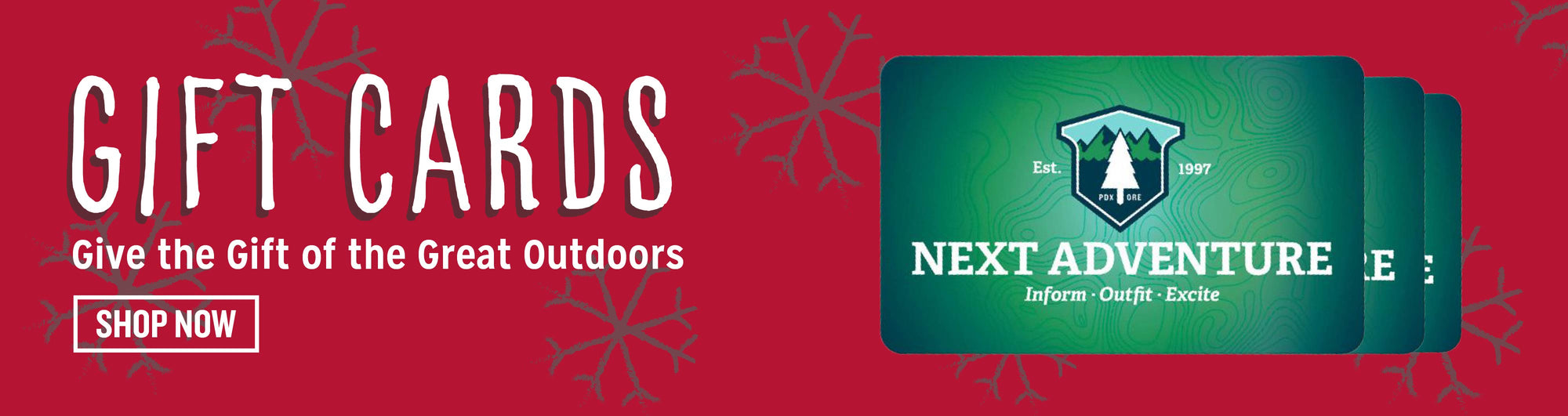 Gift Cards: Give the gift of Adventure!