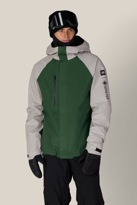 686 Men's GORE-TEX Core Shell Jacket - Light Grey Colorblock, front