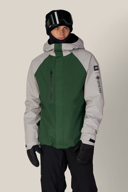 686 Men's GORE-TEX Core Shell Jacket - Light Grey Colorblock, front