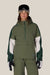686 Women's Outline Shell Anorak - Fatigue Green Colorblock, front