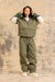 686 Women's Outline Shell Anorak - Fatigue Green Colorblock